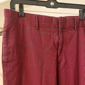 Men’s Miu Miu red and black striped pants